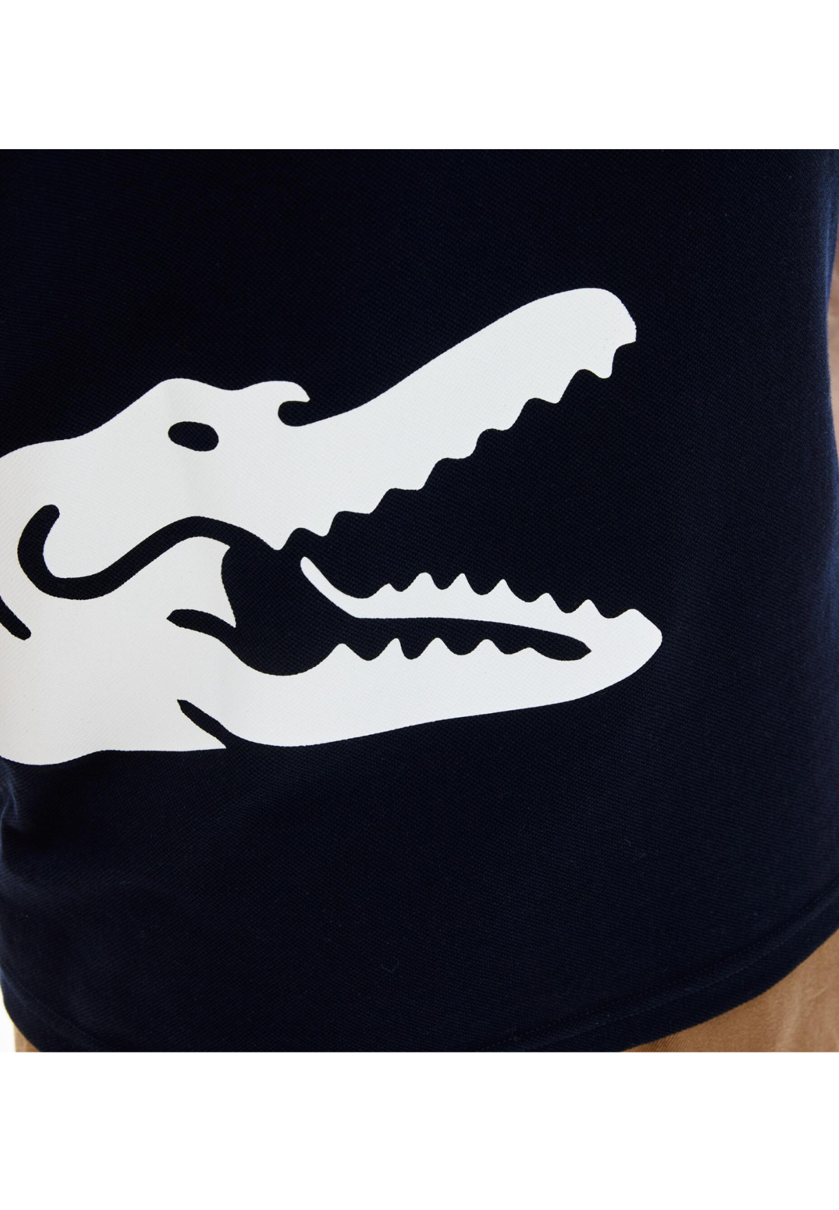 Men's Regular Fit Crocodile Print Polo Shirt, Dark Blue