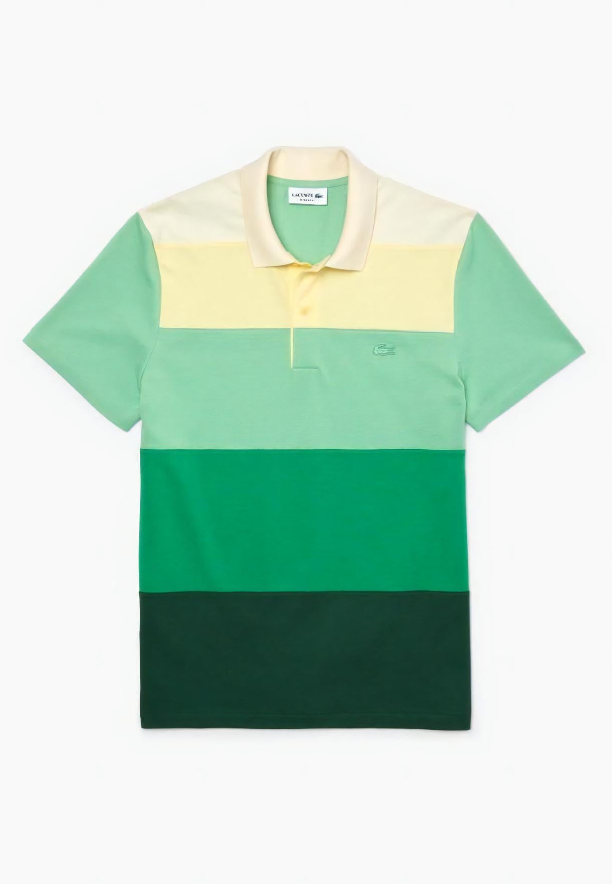 Men’s Regular Fit Fresh Cotton Piqué Polo Shirt, Colour block