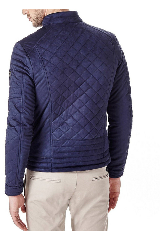 Men's Jacket Quilted Effect Blue