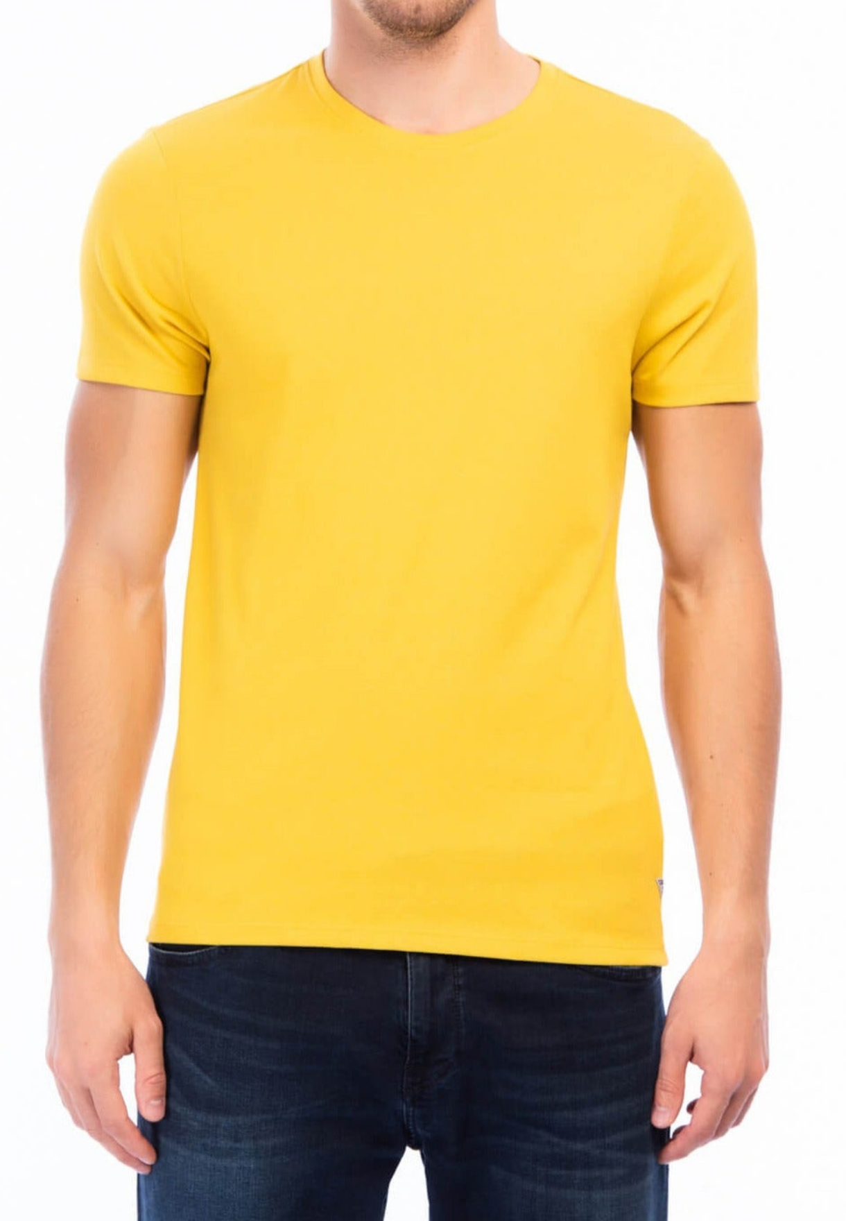 Guess mustard t shirt on sale