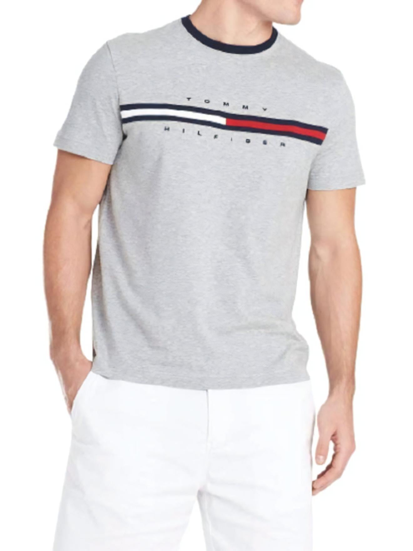 Men's Signature Stripe Graphic T-Shirt, Grey