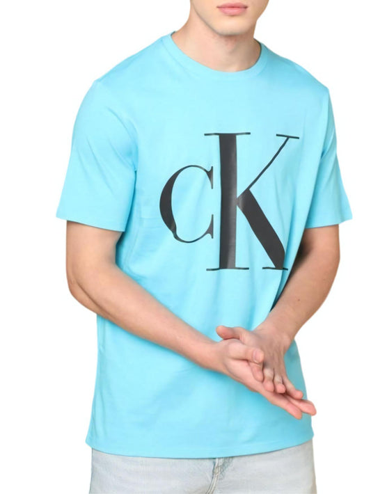 Men's Monogram Crew-Neck T-Shirt, Blue