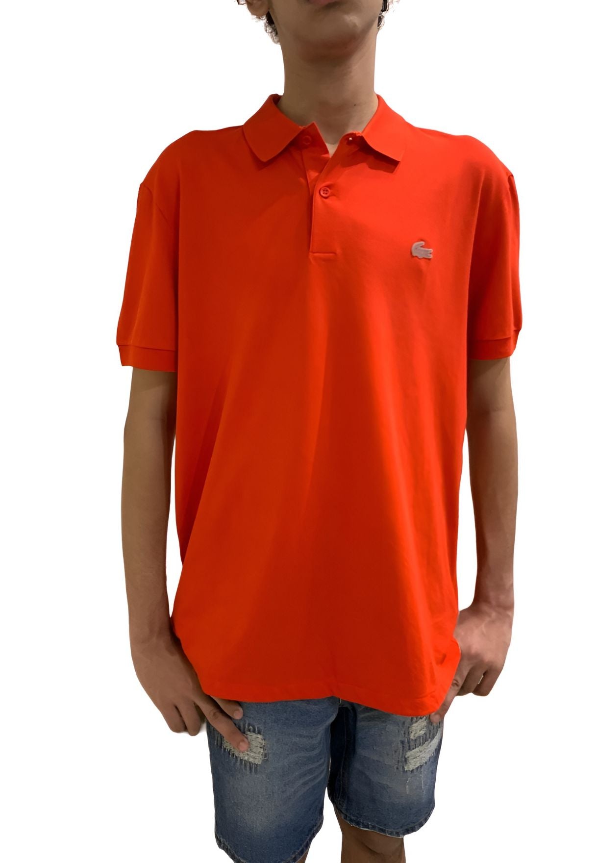 Men's Regular Fit Basic Cotton Short Sleeve Polo Shirt, Red