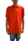 Men's Regular Fit Basic Cotton Short Sleeve Polo Shirt, Red
