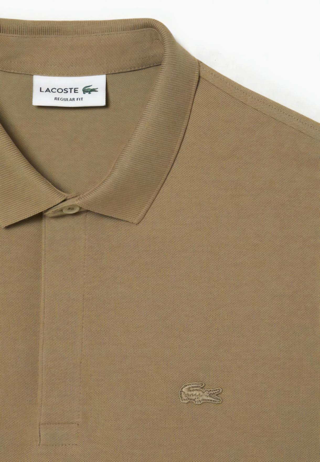 Men's Regular Fit Smart Paris Polo Shirt Stretch Cotton, Beige