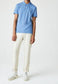 Men's Slim Fit Polo Shirt in Fresh and Light Cotton Pique, Blue