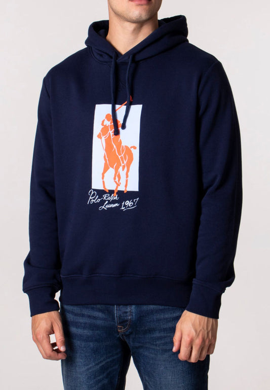 Men's Big Pony Fleece Hoodie, Navy