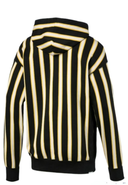 Men's Down Town Striped Graphic Hoodie - Black/Yellow