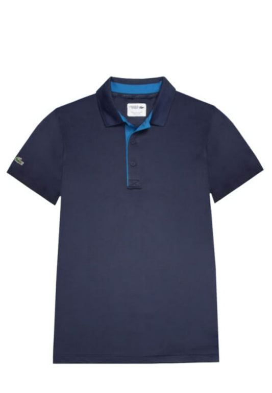 Men's Sport Ultra Dry Functional Tennis Golf Polo Shirt, Navy Blue