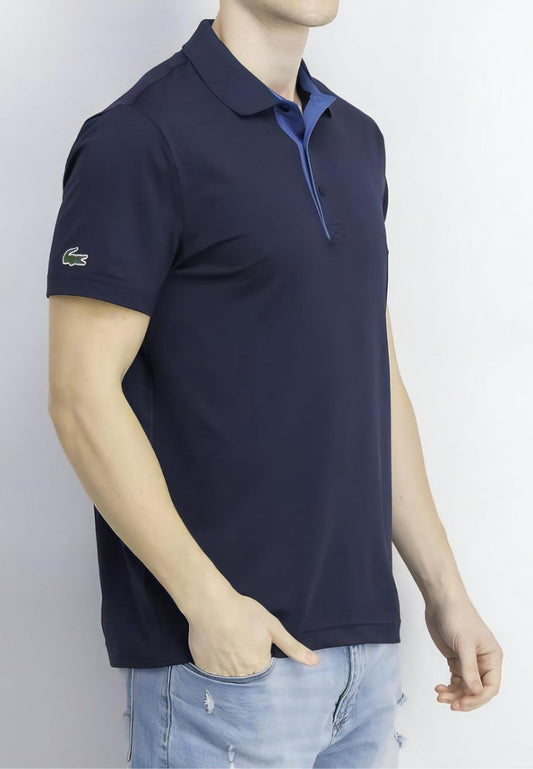 Men's Sport Ultra Dry Functional Tennis Golf Polo Shirt, Navy Blue