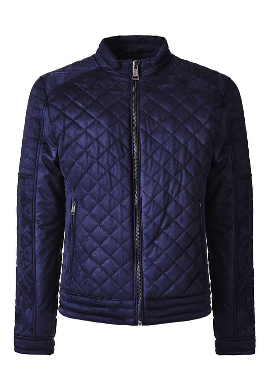 Men's Jacket Quilted Effect Blue