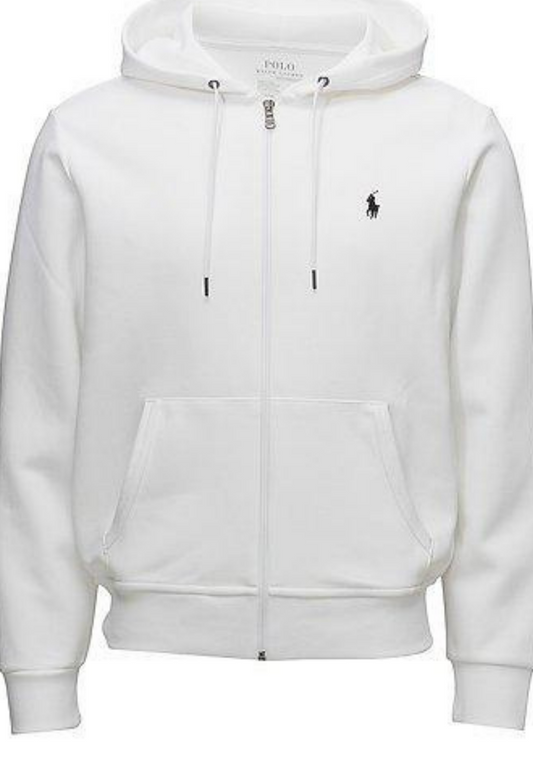 Men's Double-Knit Full-Zip Hoodie - White