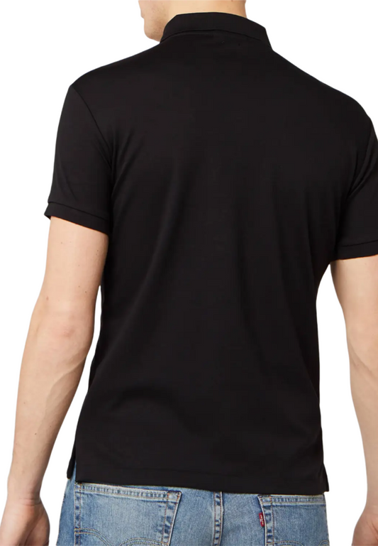 Men's Custom Slim Fit Cotton Polo Shirt - Polo Black