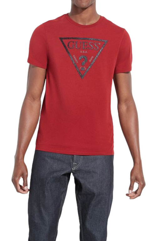 Men's Caviar Logo Crew Tee  - Red