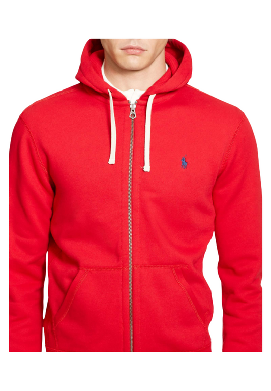 Men's Classic Athletic Fleece Hoodie, Red