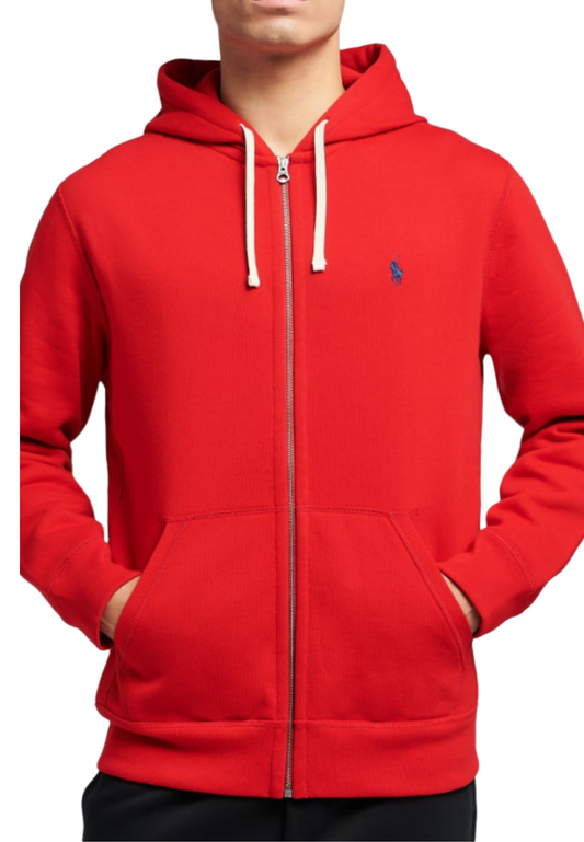 Men's Classic Athletic Fleece Hoodie, Red