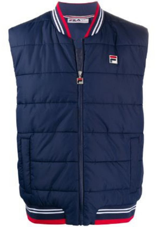 Men's Logo Patch Gilet Peacoat