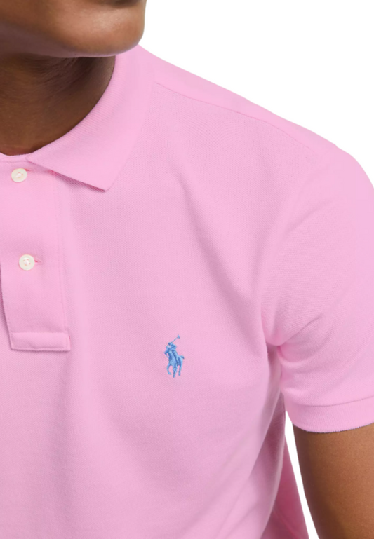 Men's Classic-Fit Mesh Polo Shirt In Carmel Pink