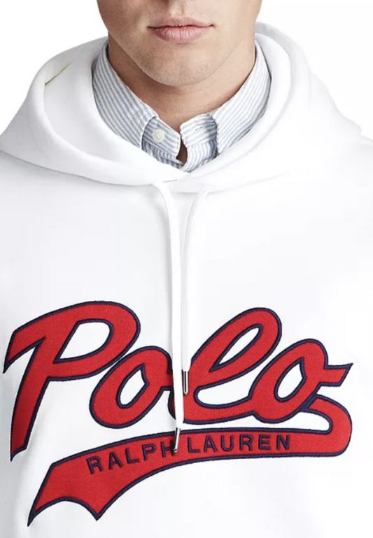 Men's Double-Knit Logo Hoodie, White